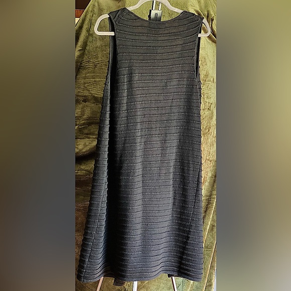 Black Long Open Sweater Vest (Sz Lg) - Picture 6 of 10